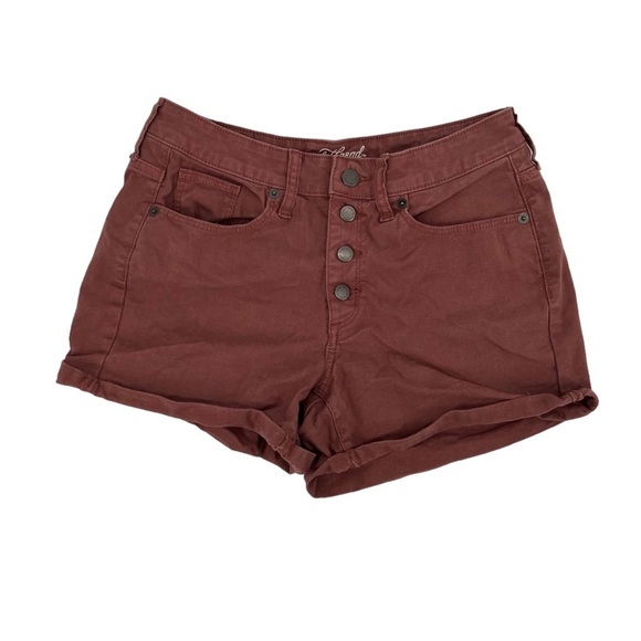 Universal Thread Mauve High Rise MIDI Cuffed Shorts Size 4 Women’s - Picture 1 of 6